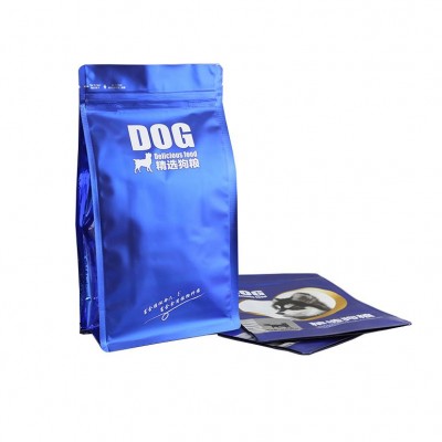 8 Side Seal Rice Bag/Flat Bottom Pouch/Flat Bottom Plastic Bag For Pet Dog Cat Food Packaging